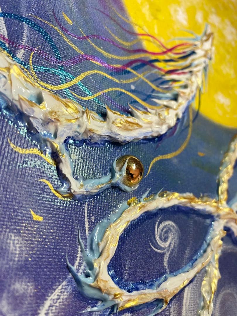 hiro☆ 大サイズ F4 インフィニティ白龍 龍神 開運絵画 龍ノツカイ