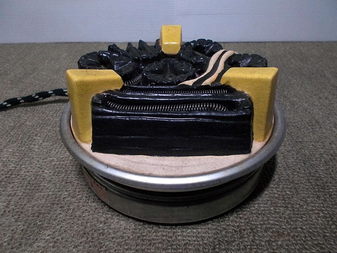 茶道具 紅型風炉 筋紋茶釜 釜環 野々田電熱器 動作品 敷板 送料込み