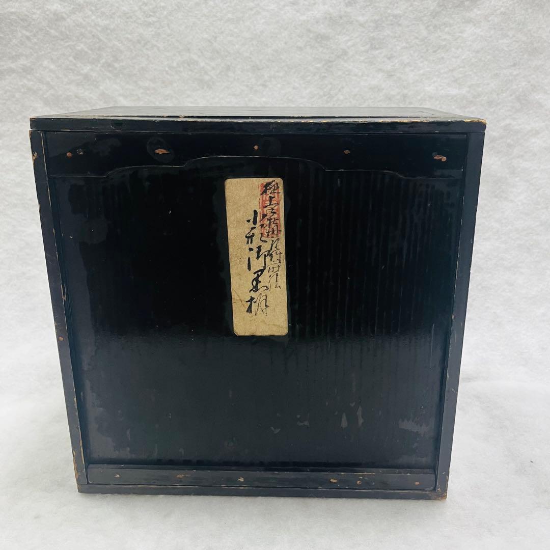 大正時代 雛道具 書棚 蒔絵 本銀 美品 箱付