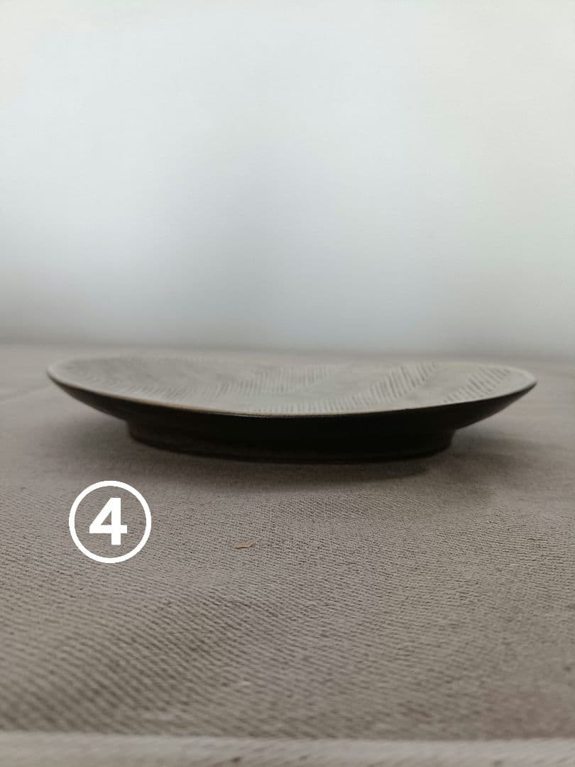 石岡信之　ヘリンボーン　楕円皿　5枚セット