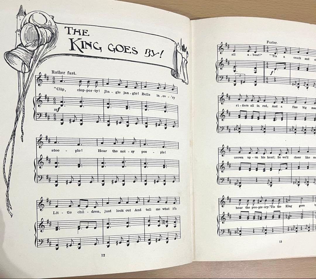 No.354 超希少 洋書 古書 アンティーク オランダ童謡 楽譜 絵本