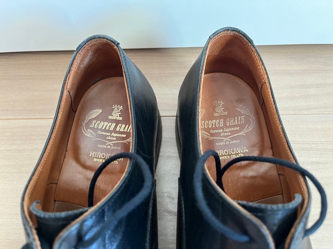 SCOTCH GRAIN 撥水カーフ 黒 26cm ストレートチップ