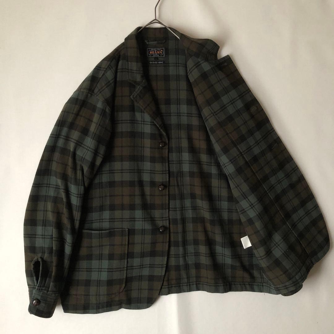 未使用【春物】BEAMS+ ビームスプラス チェック カバーオール ジャケット