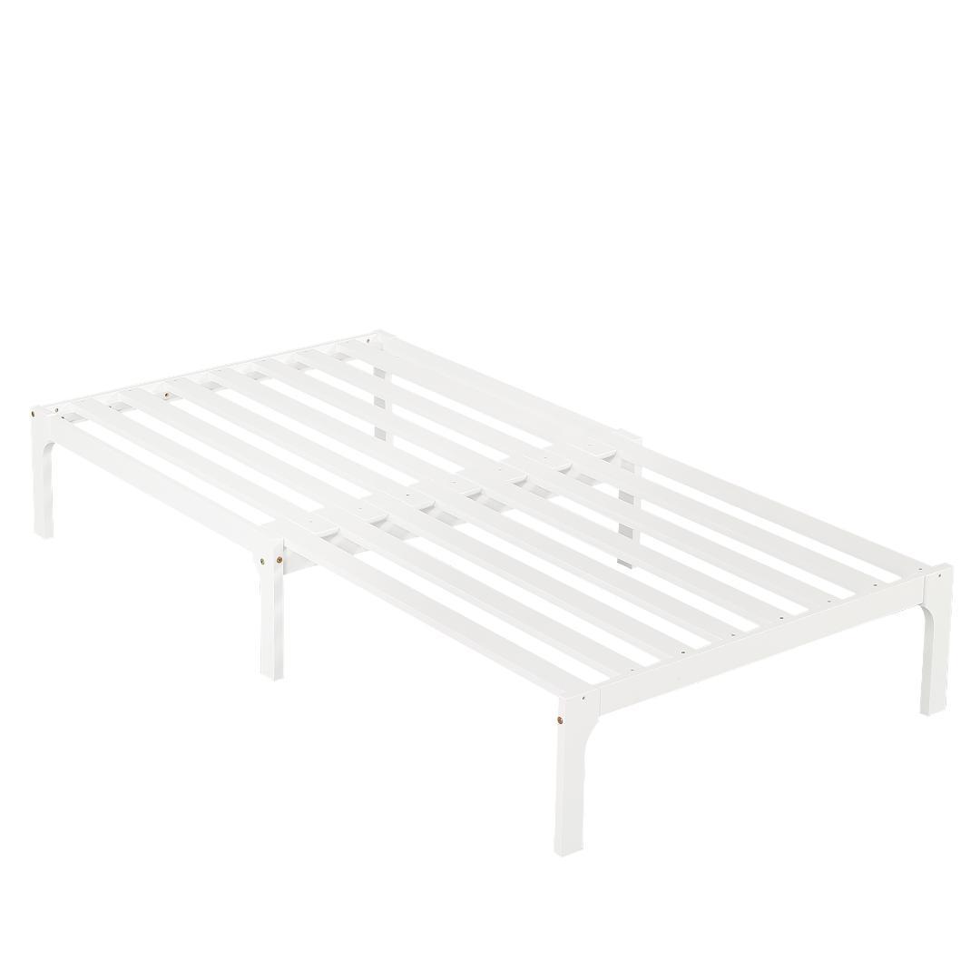 タイムセール！ソファベッド【ベージュマット付き】　長さは調節可能　WHITE