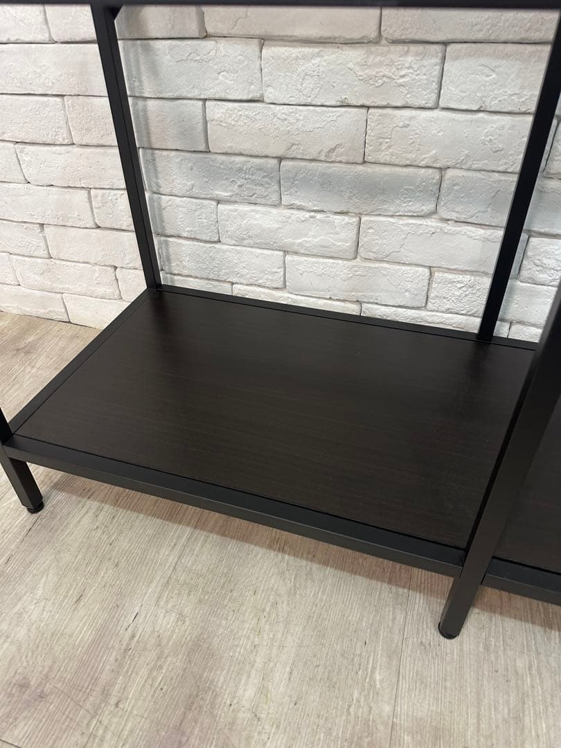 ②【東京都内23区配送無料】イケア　棚　ガラス　陳列　本棚　収納　ディスプレイ