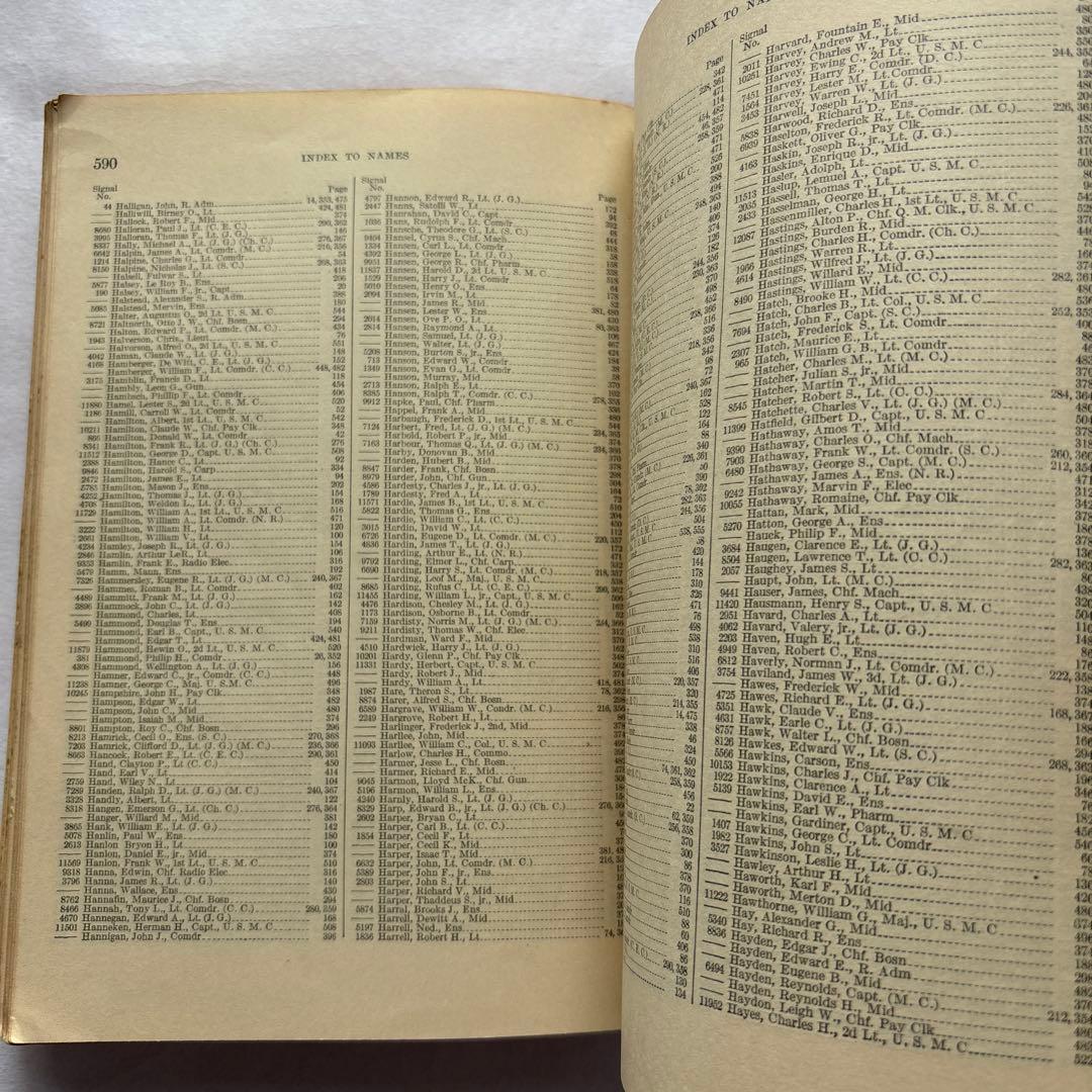 【洋書・海軍】米国海軍および海兵隊の将校名簿 1933年 米国海軍省発行
