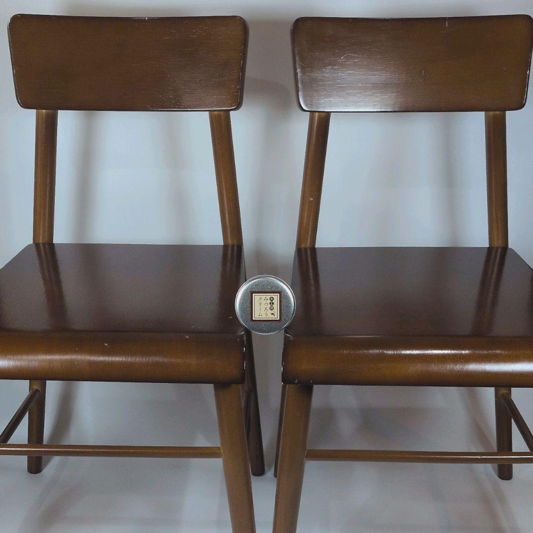 北欧レトロ 不二貿易 ミッド ラバーウッドチェアー 木製椅子 ダイニングチェア