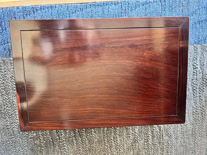 紫檀卓　花台　木箱有り