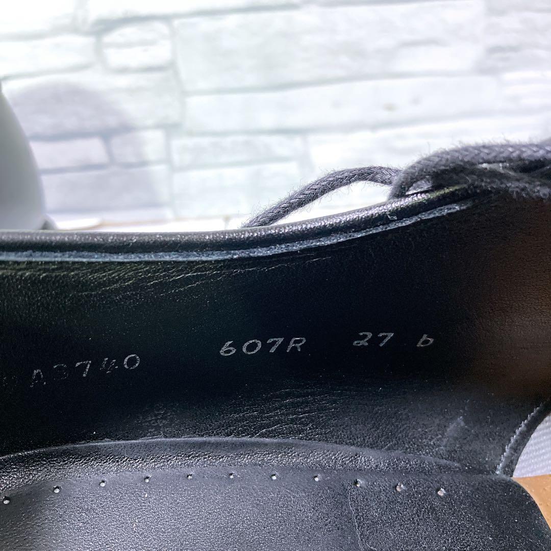 美品 REGAL ビジネスシューズ 607R ストレートチップ 本革 黒 27