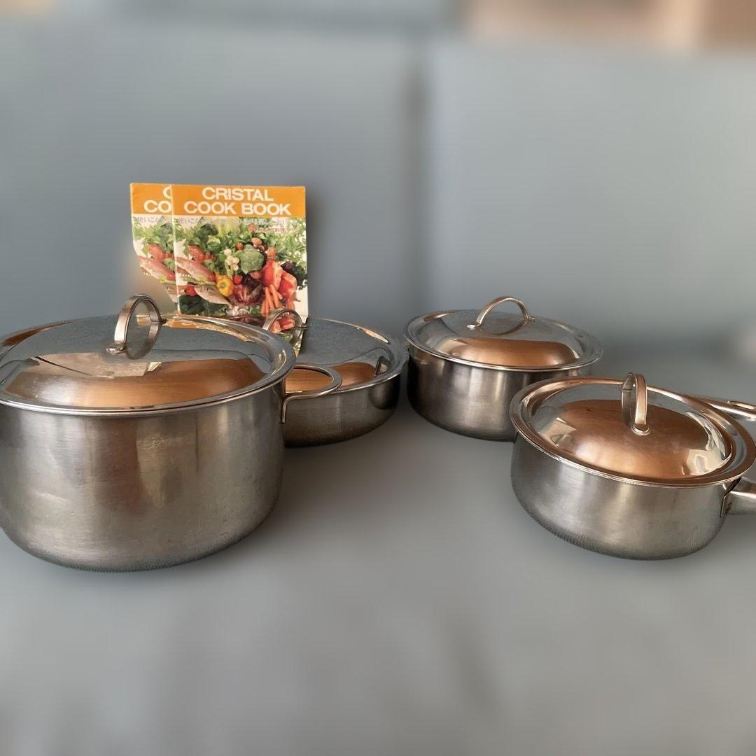 スプリング社　クリスタル鍋4点セット