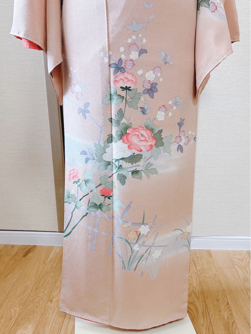 新品　訪問着 作家物　フルセット　裄66 加賀友禅 卒業式　入学式　M 伊達襟