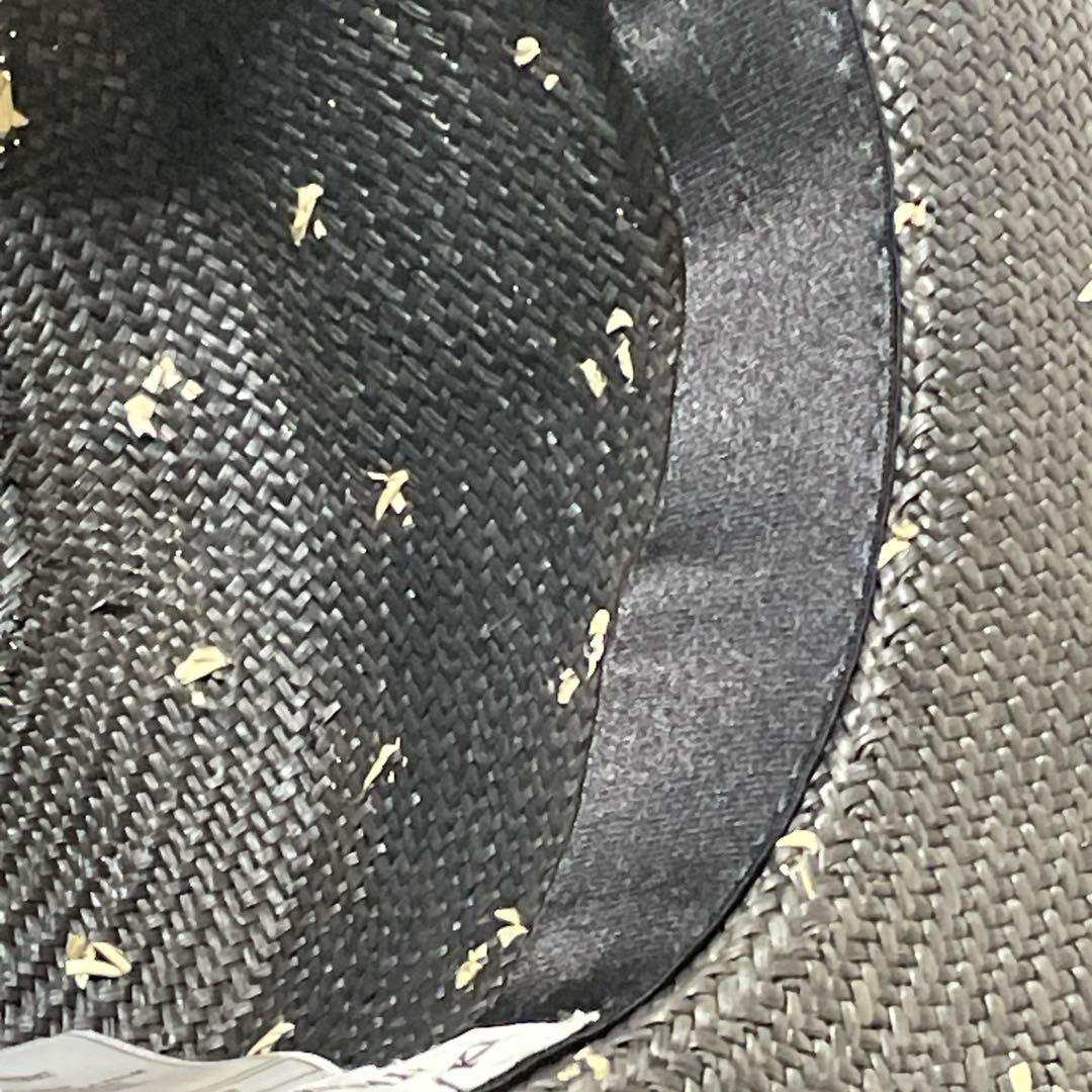 【美品】ヘレンカミンスキー　ラフィアハット　ブラック　カンカン帽