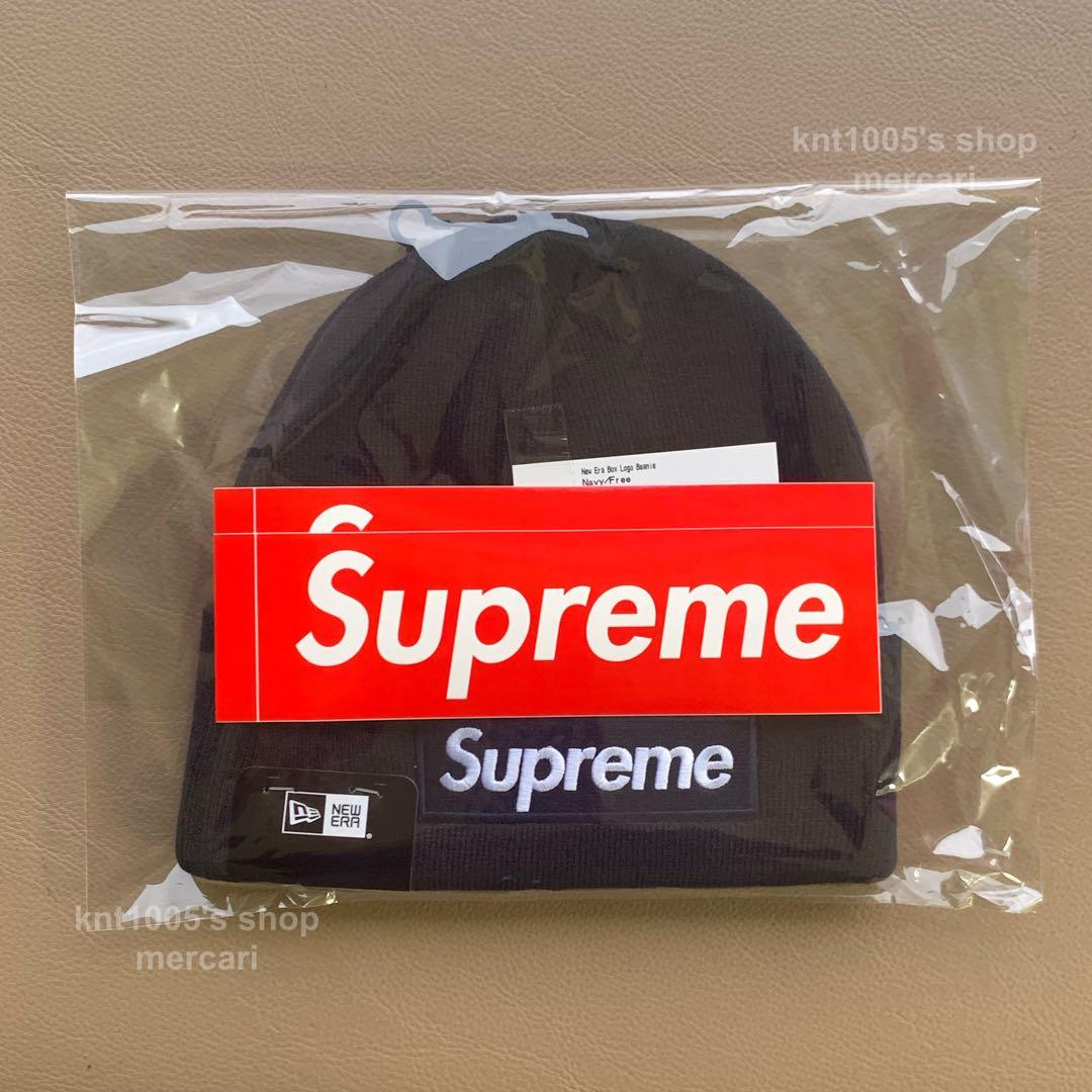 Supreme ビーニー シュプリーム Box Logo Beanie ネイビー