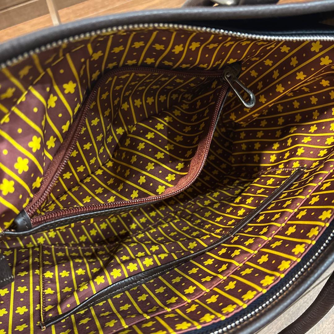 【新品☆未使用】松右衛門帆 ビジネストートバッグ オールレザー 大容量 ネイビー