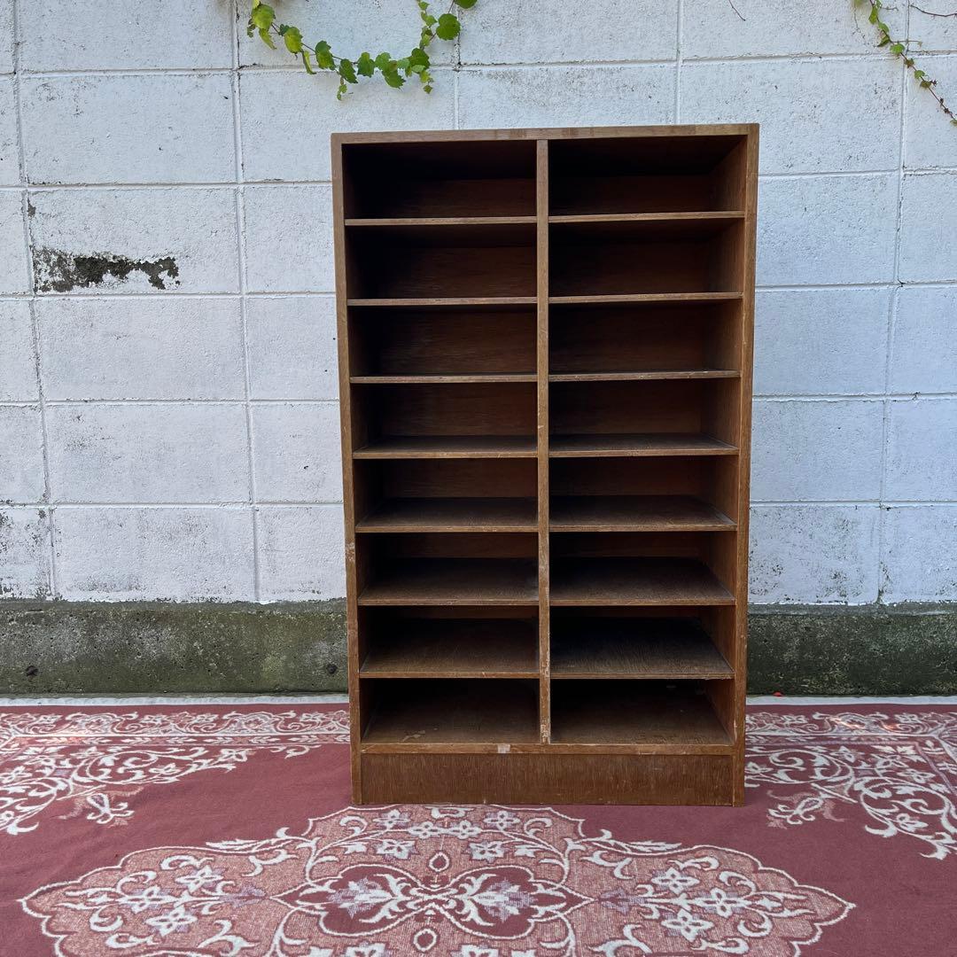古家具ビンテージ品◾️木製家具 書類棚 カルテ棚 収納ラック 整理棚