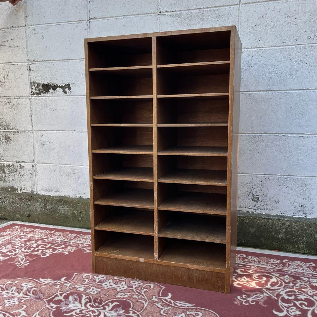 古家具ビンテージ品◾️木製家具 書類棚 カルテ棚 収納ラック 整理棚