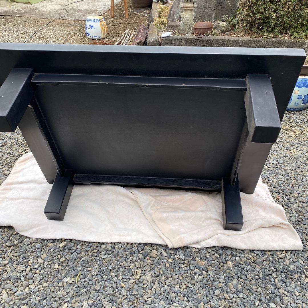 黒塗り 上品な ローテーブル 座卓 文机 書机　幅120cm