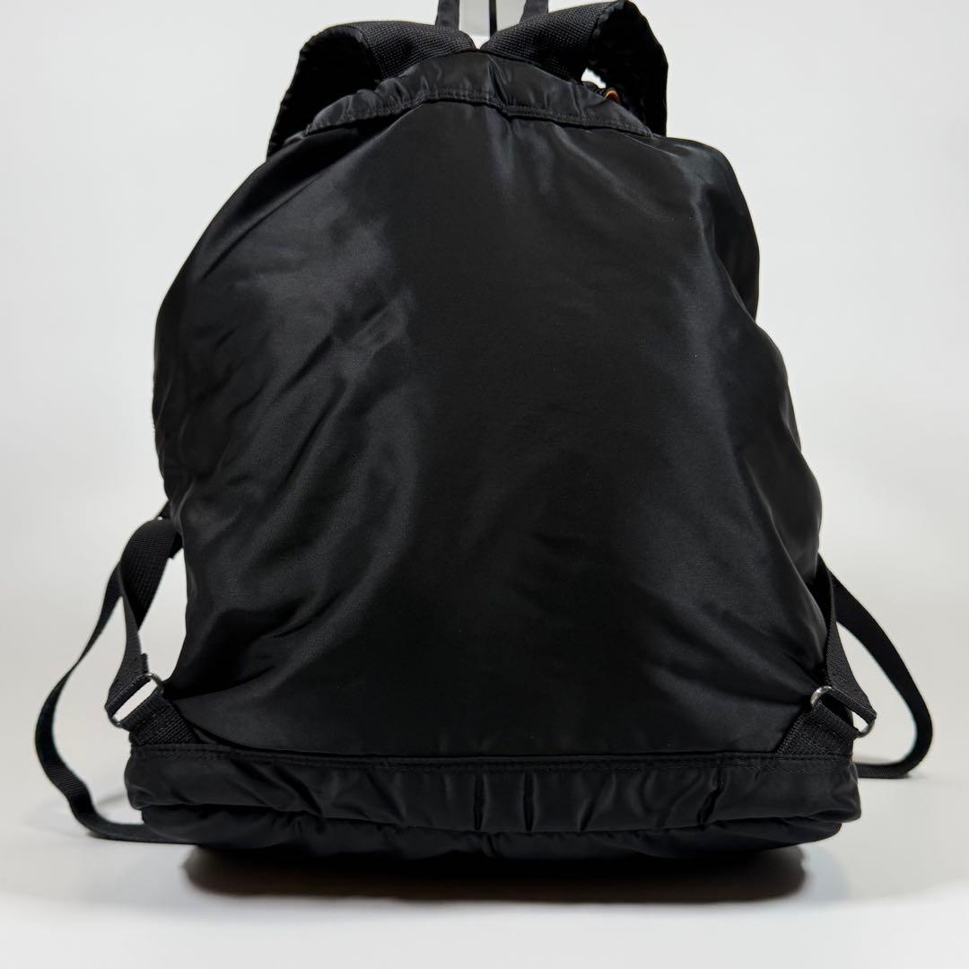 【美品】ポーター　リュック　バックパック　タンカー　ナイロン　巾着　ブラック
