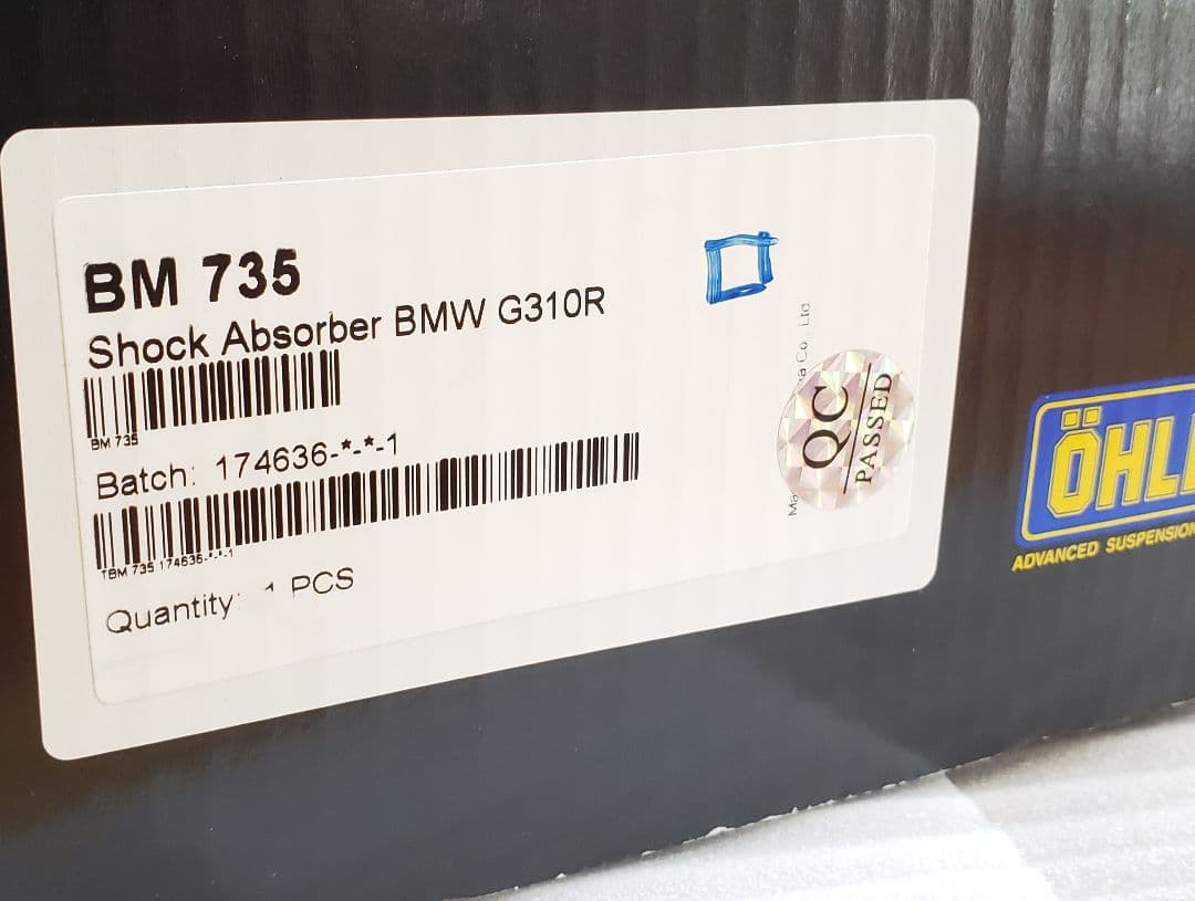 OHLINS│リアサスペンション│BMW G310R│BM735