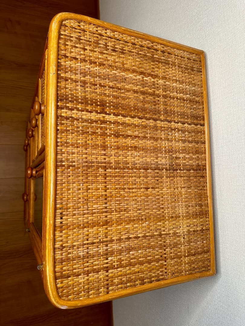 ラタンキャビネット 5段 籐家具