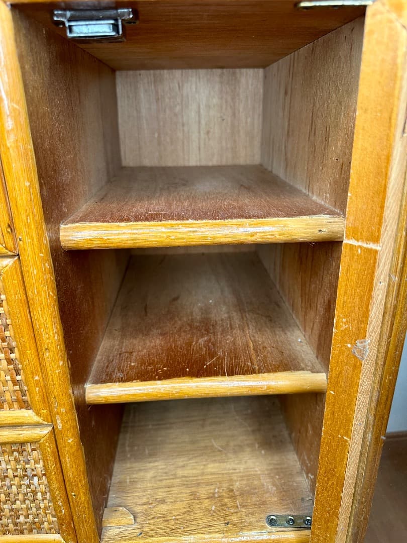 ラタンキャビネット 5段 籐家具