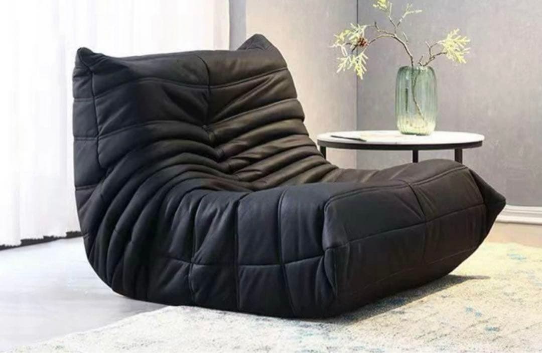 【新品】リーンロゼ ligne rosetトーゴ　1人掛けソファ　ブラッ