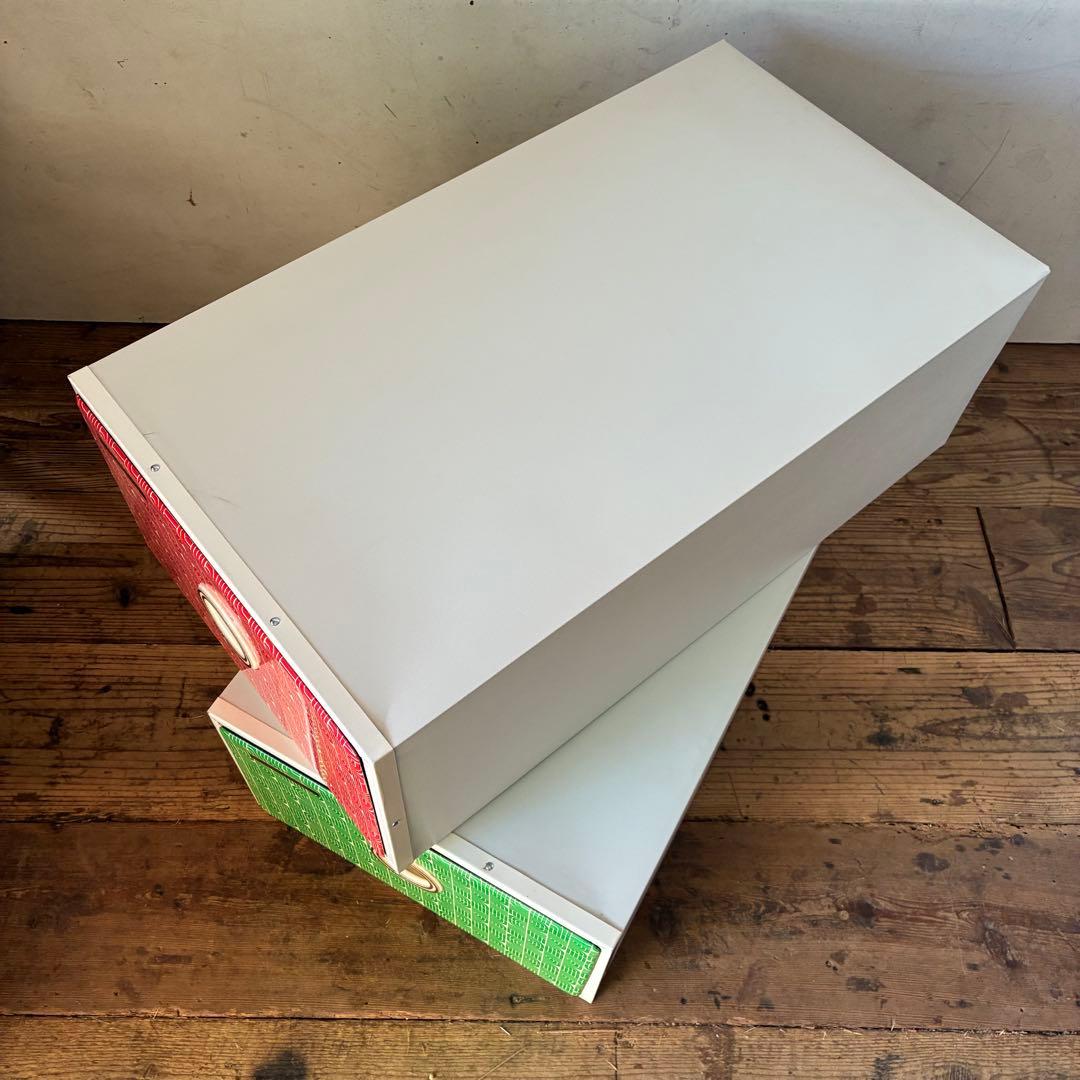 レトロポップ 衣装 衣類収納 ケース 幾何学 ミッドセンチュリー ブリキ