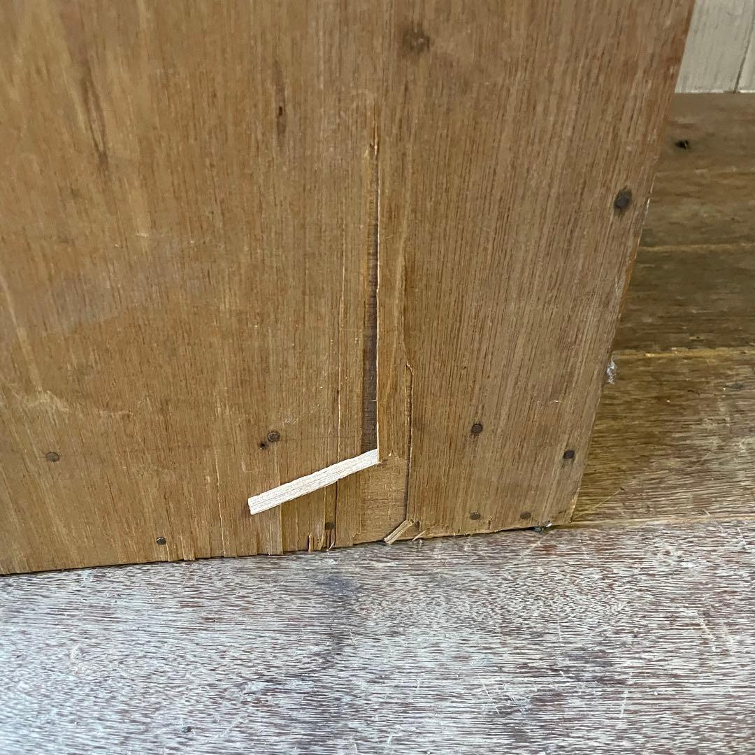 3段ガラス棚 ヴィンテージ家具 古家具 アンティーク キャビネット ガラスケース