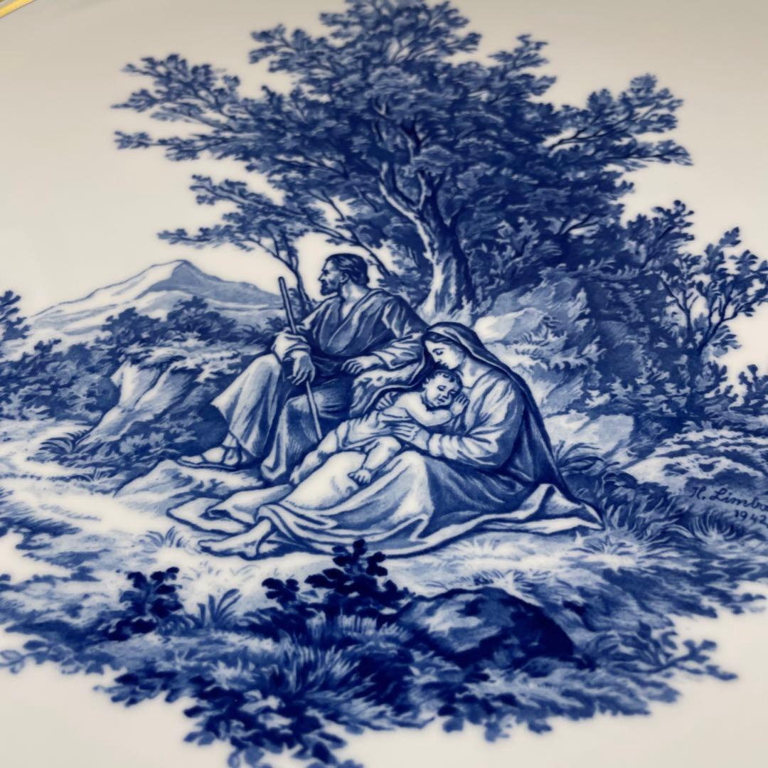 ◇美品＊１９４２年＊クリスマスプレート＊直径２５cm＊箱入り・Meissen・