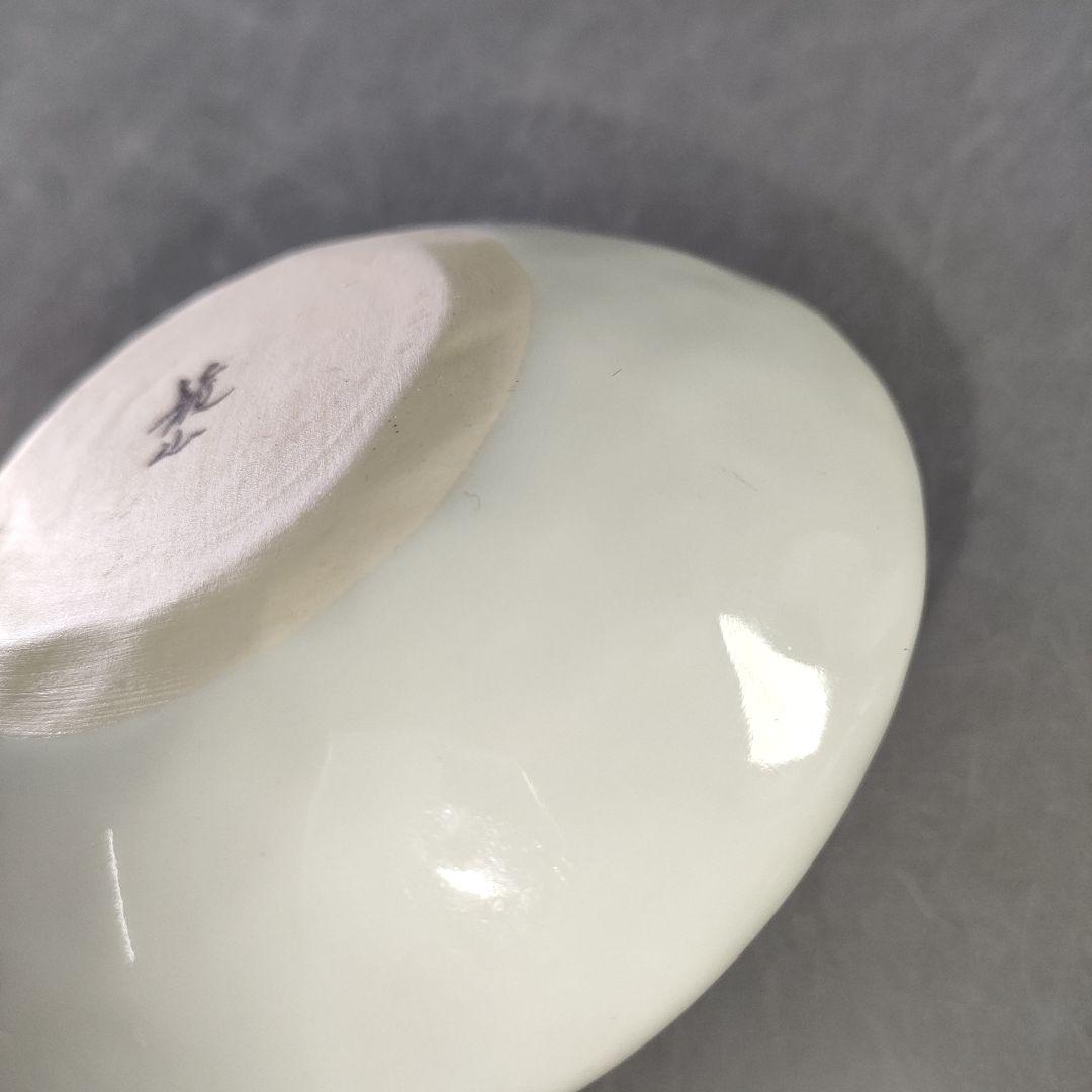 A1238-5/有田焼/青木龍山 作/染付花草文小鉢5客/共箱/向付/懐石道具/