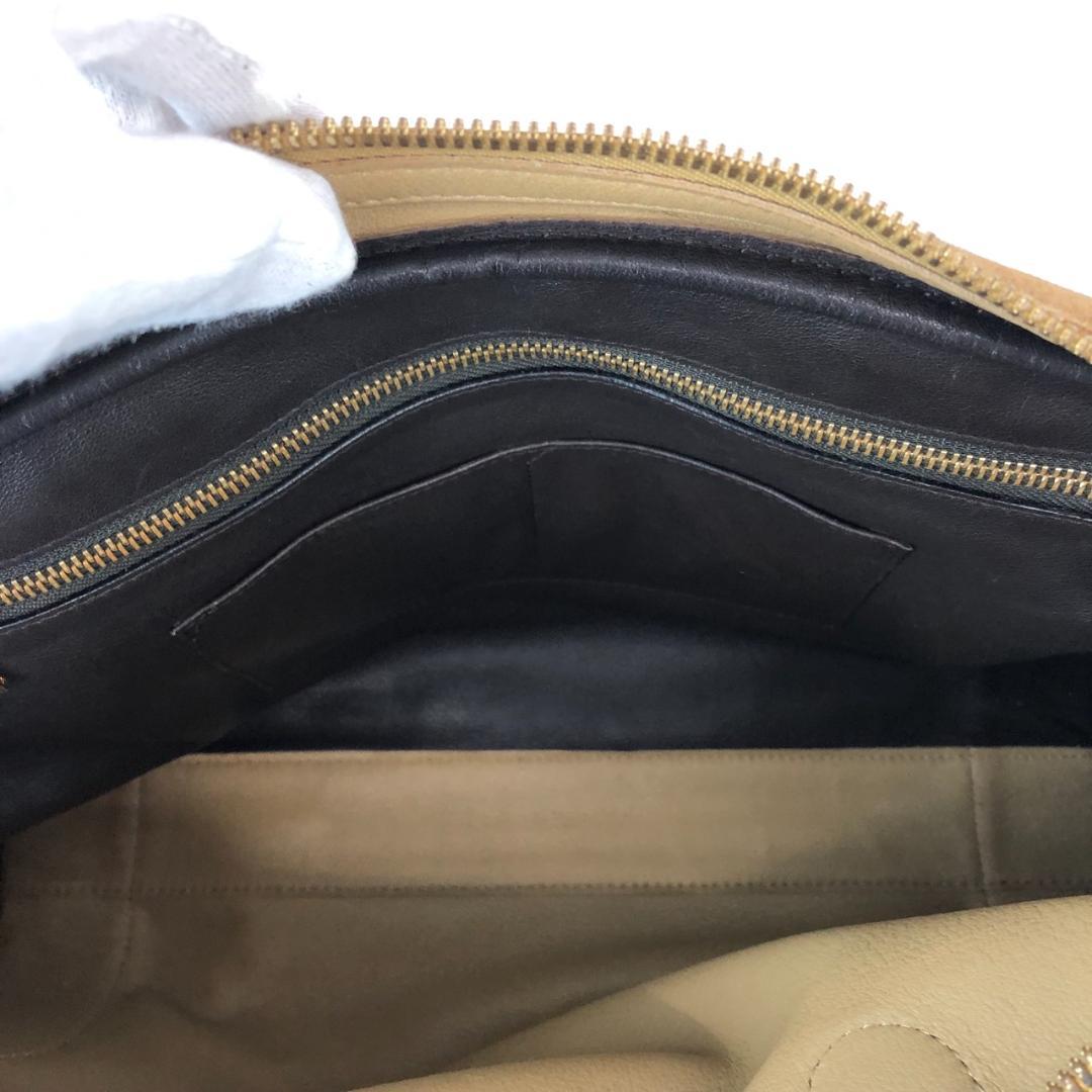 ロエベ LOEWE ベージュ スエード ビジネス バッグ
