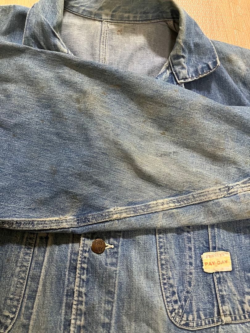 PAYDAY ペイデイ50'sカバーオール デニムジャケット ビッグサイズ　ボロ