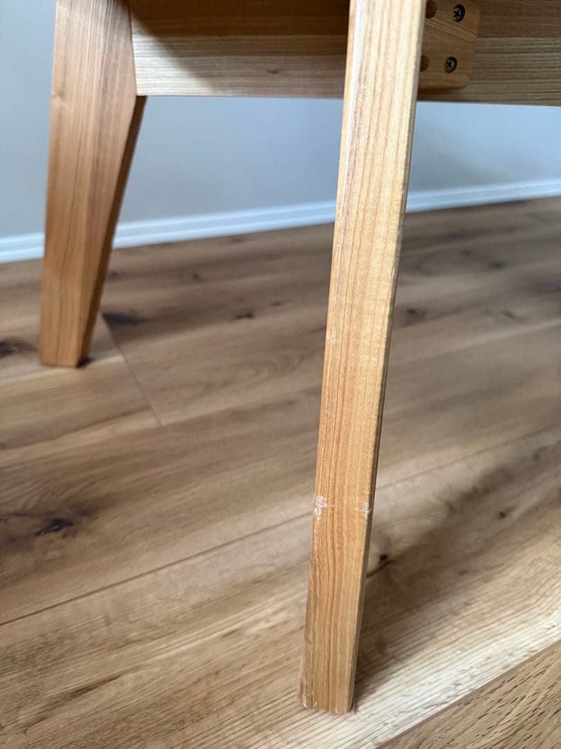 ダイニングアームチェア 回転式 2脚セット タモ天然木