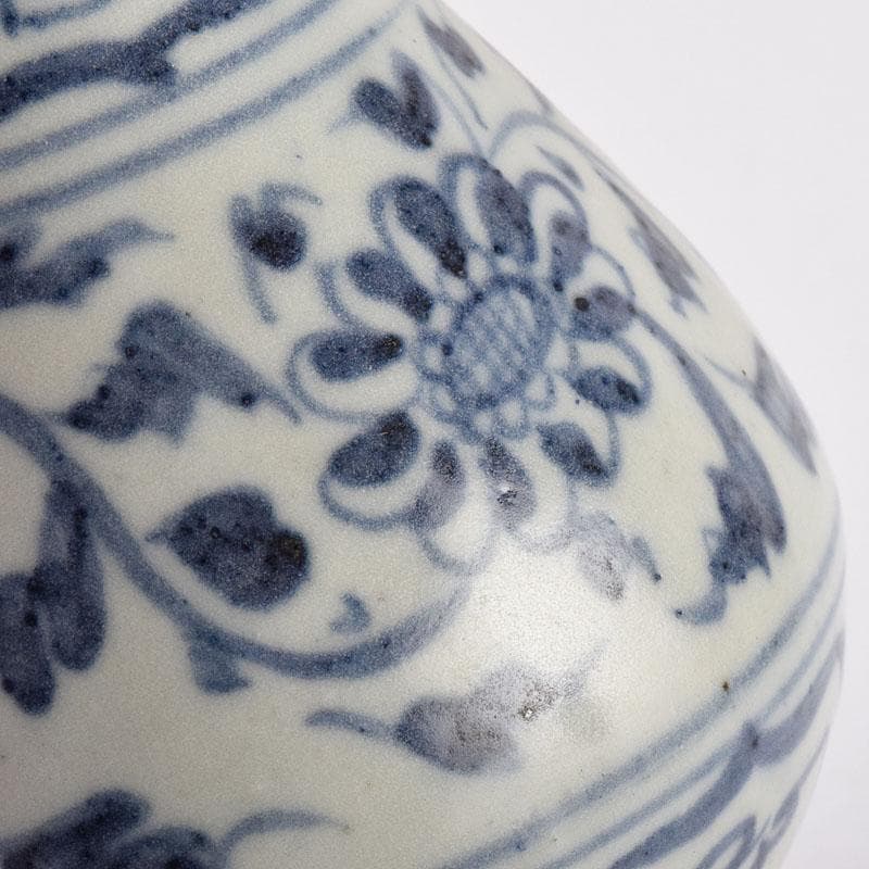 中国　青花　花卉文玉壷春瓶　N　R8966