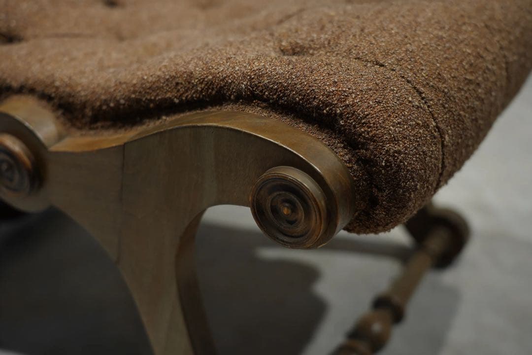 英国　イージーチェア　スリッパチェア　X frame chair アンティーク