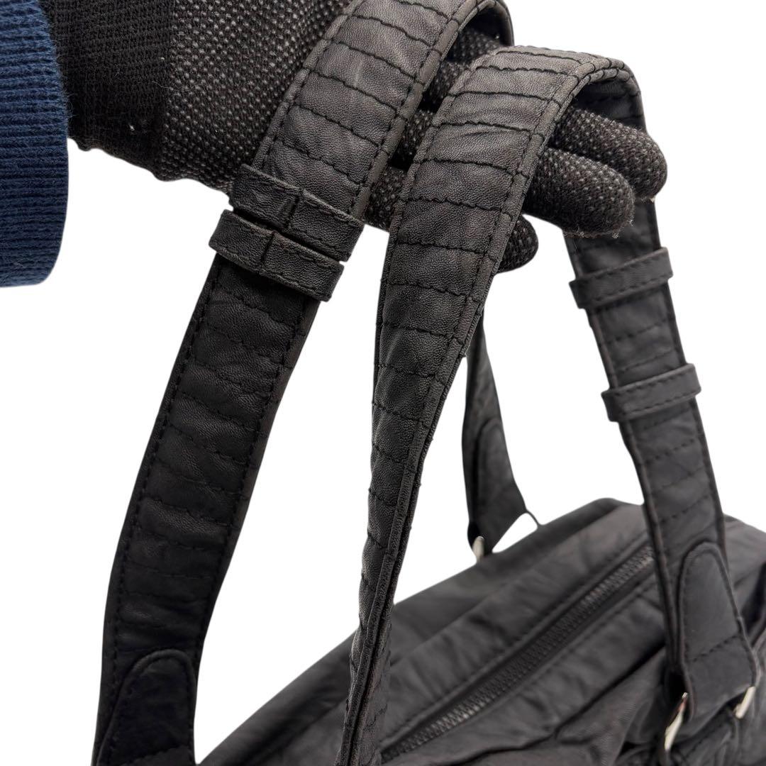 ディーゼル ショルダーバッグ y2k 90s レザー メタルロゴ ブラック 迷彩