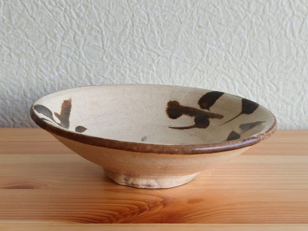 【専用】鈴木照雄 栗駒陣ヶ森窯 鉄絵五寸皿　2枚セット民藝