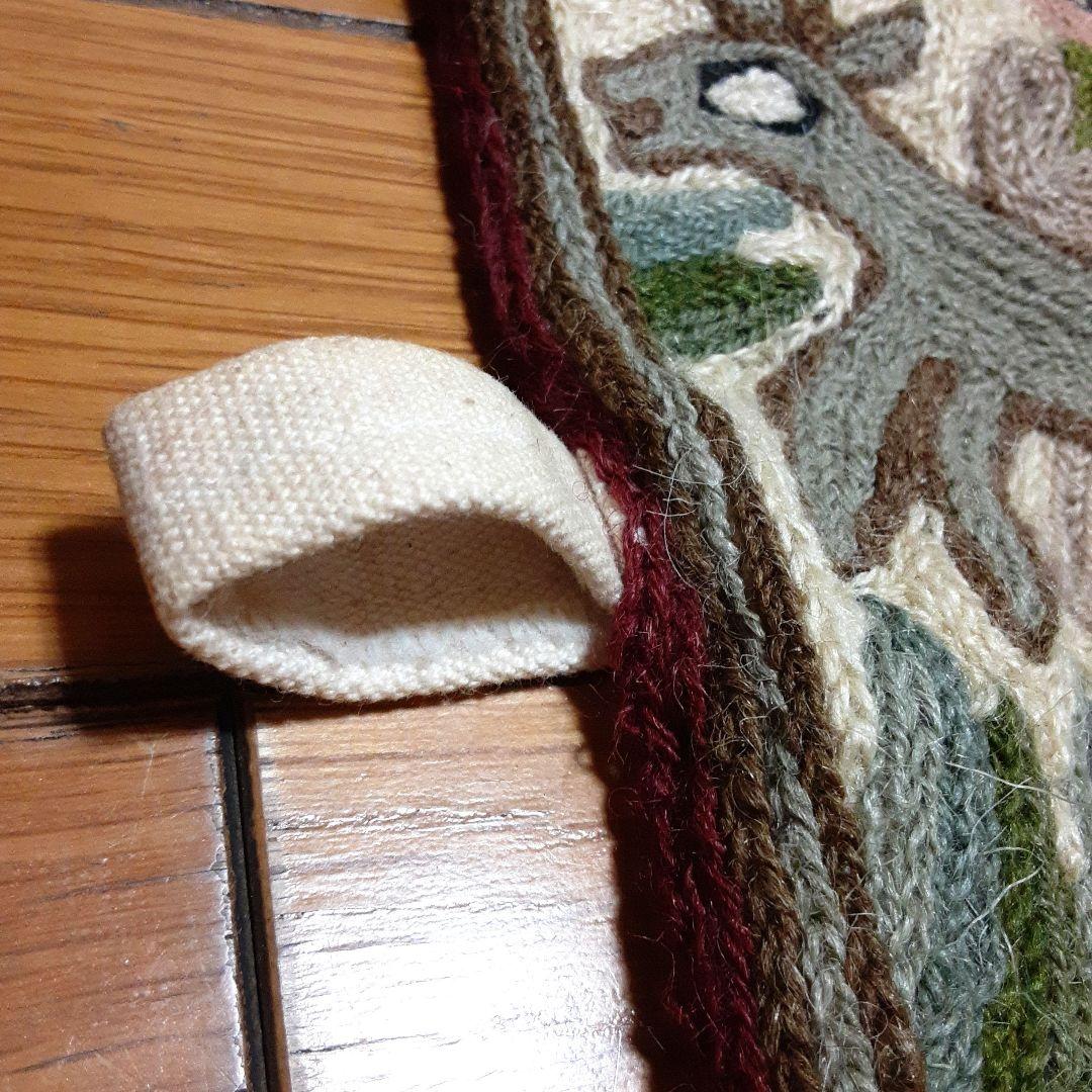 ヴィンテージラグ　カシミールアリ刺繍 タペストリー　手刺繍　マルチカバー　一点物