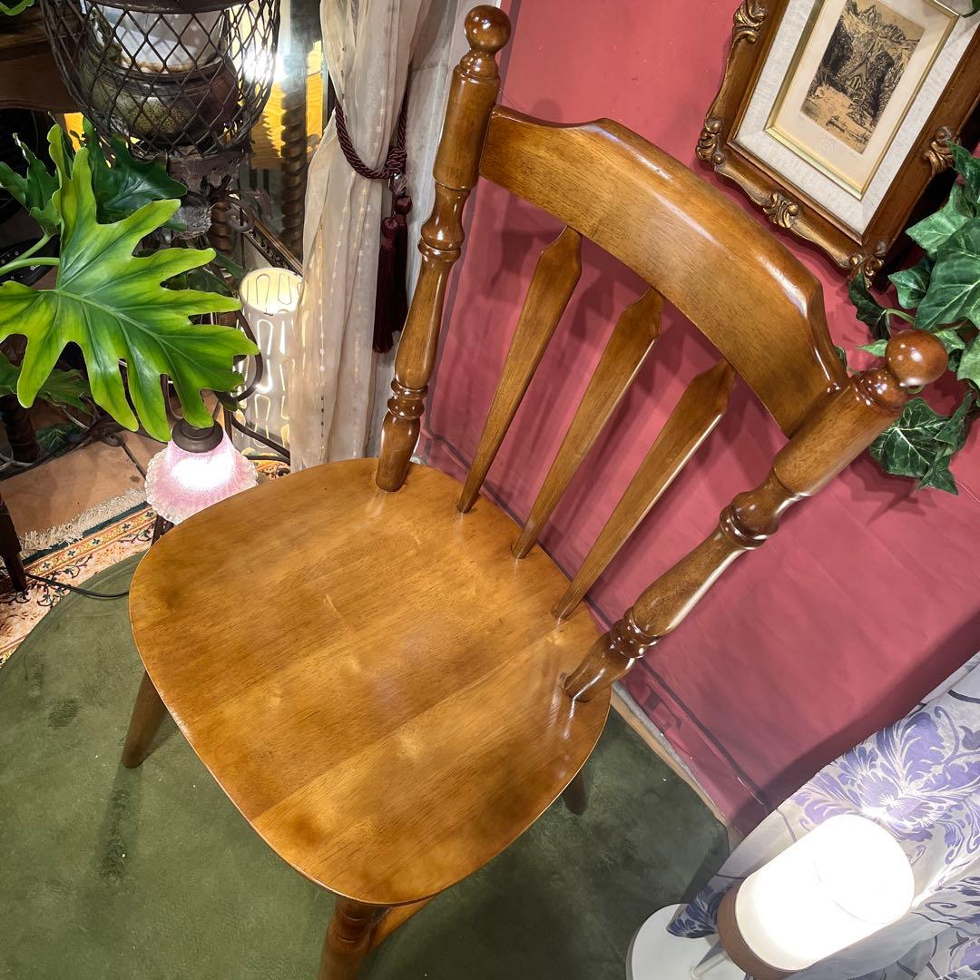 ラス 　80’s ヴィンテージ スピンドルレッグ　板座チェア　ウィンザー