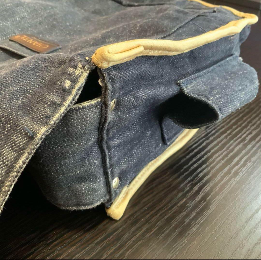 CHANEL デニム ショルダーバッグ　メッセンジャーバッグ　ダメージ　希少