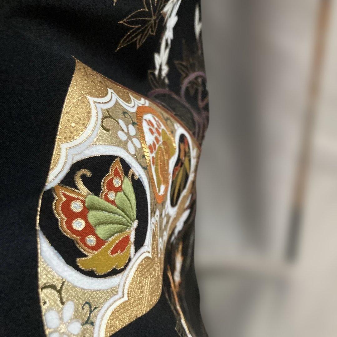 新品　豪華黒留袖フルセットお探しの方に　刺繍　駒刺繍　金銀彩　比翼仕立て