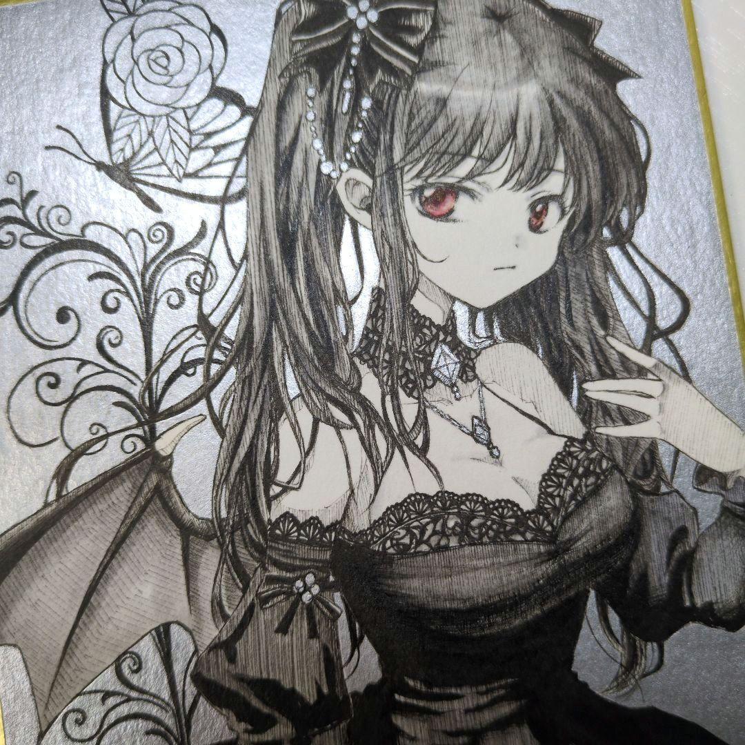 レ*ス様 オリジナル 手描きアナログイラスト 色紙 7