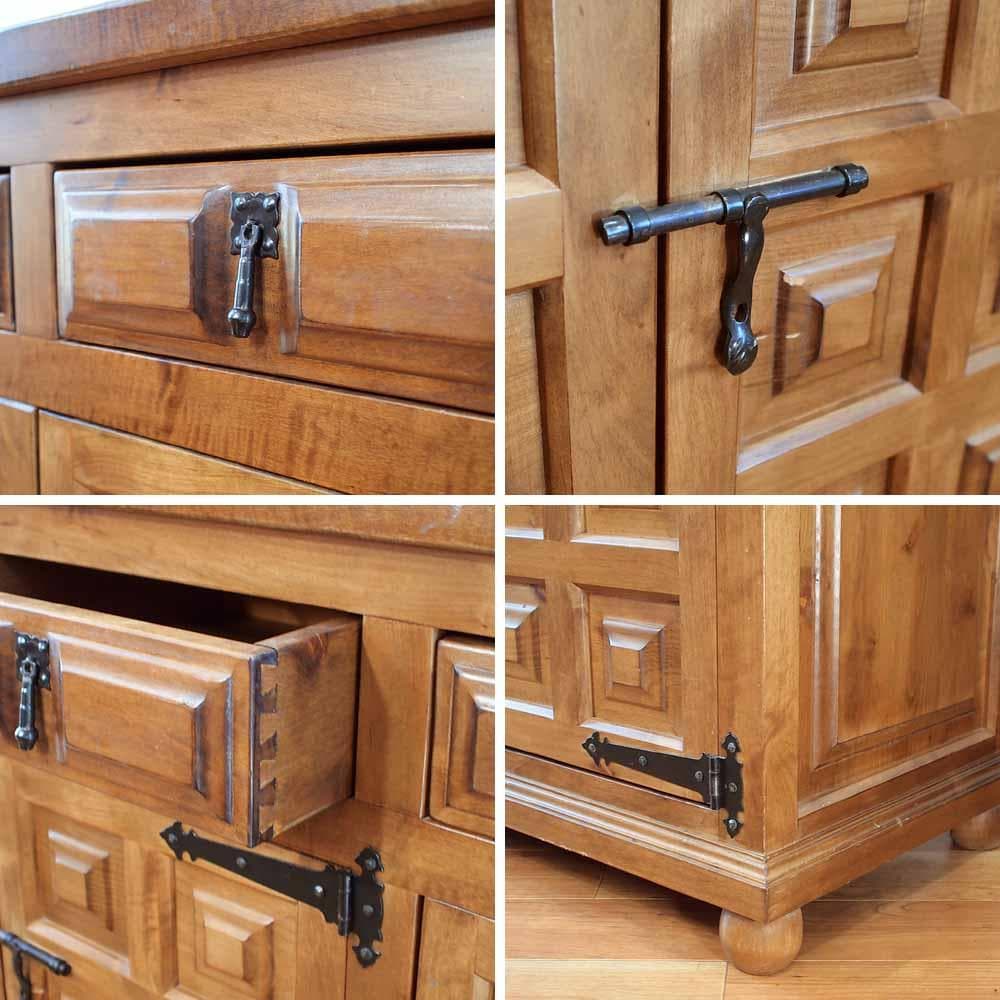 カスティリアン様式 パイン材 サイドボード スペイン家具 アンティーク