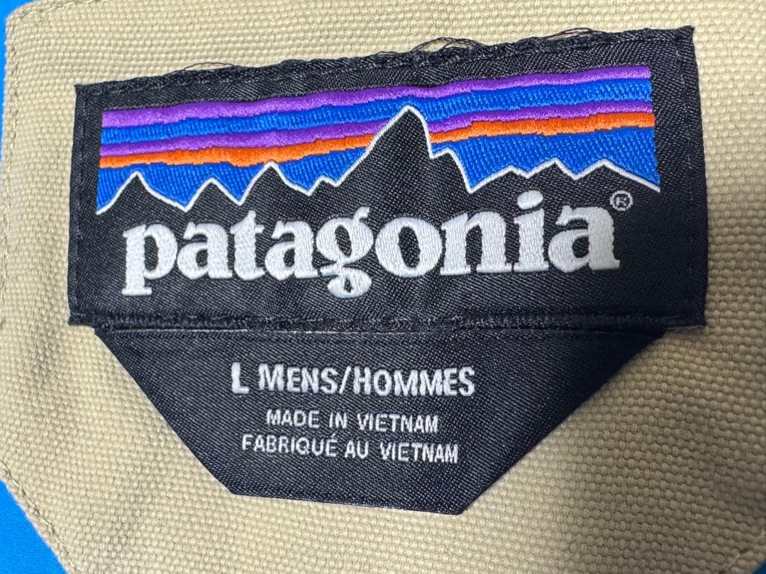 patagonia ダウンベスト L ネイビー/ベージュ