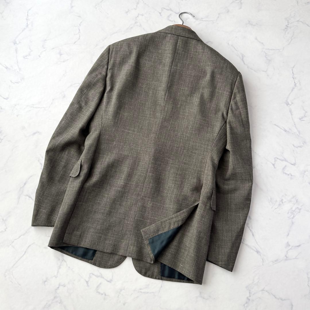 dunhill ダンヒル リネン 混 ジャケット セットアップ スーツ L〜XL