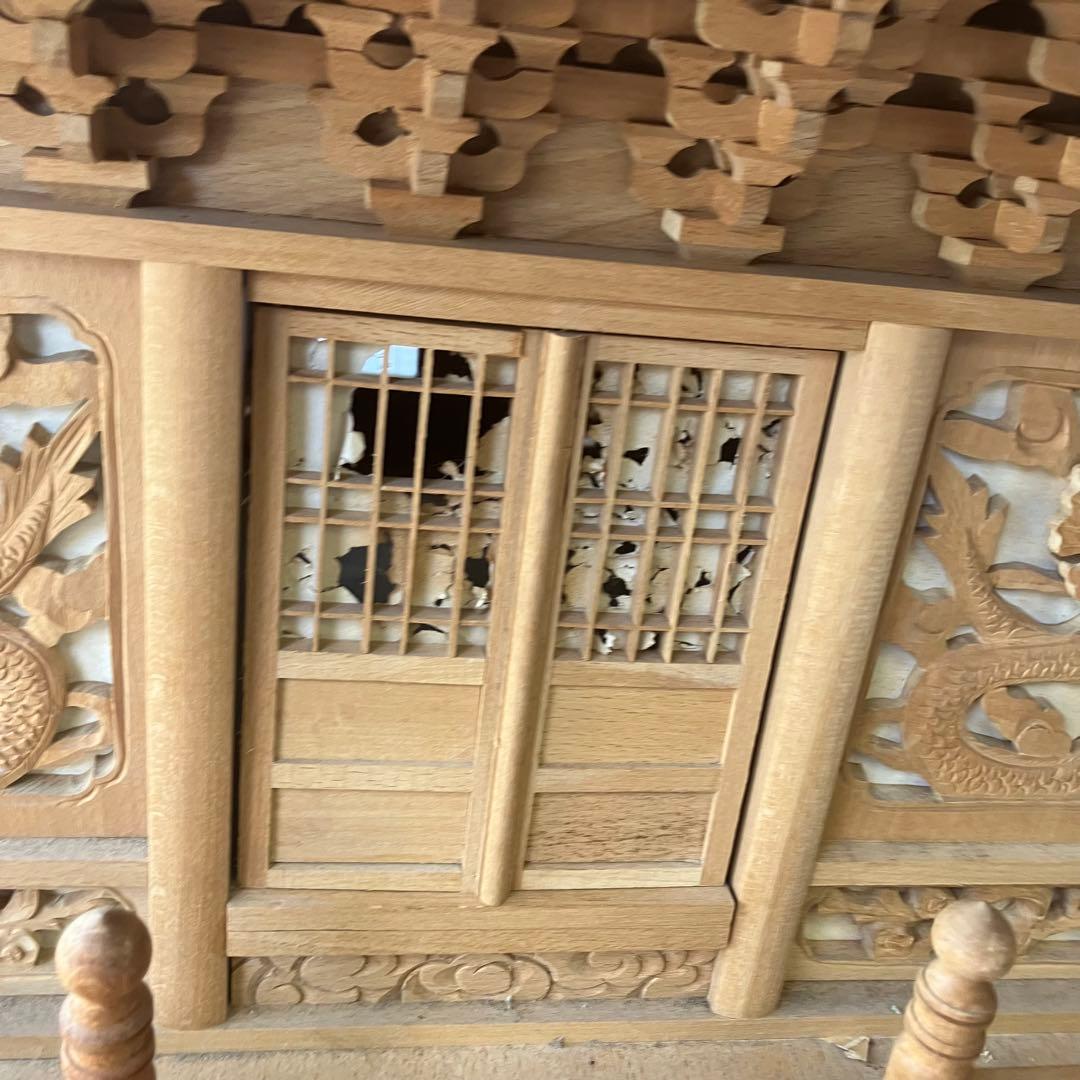 昭和レトロ 特大 木製 五重塔 置物 オブジェ 飾り 寺院模型 ビンテージ