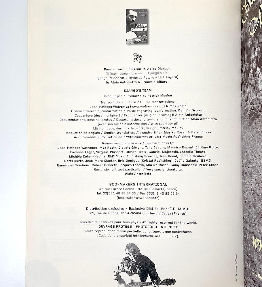 絶版本 ジャンゴ・ラインハルト ULTIMATE DJANGO'S BOOK