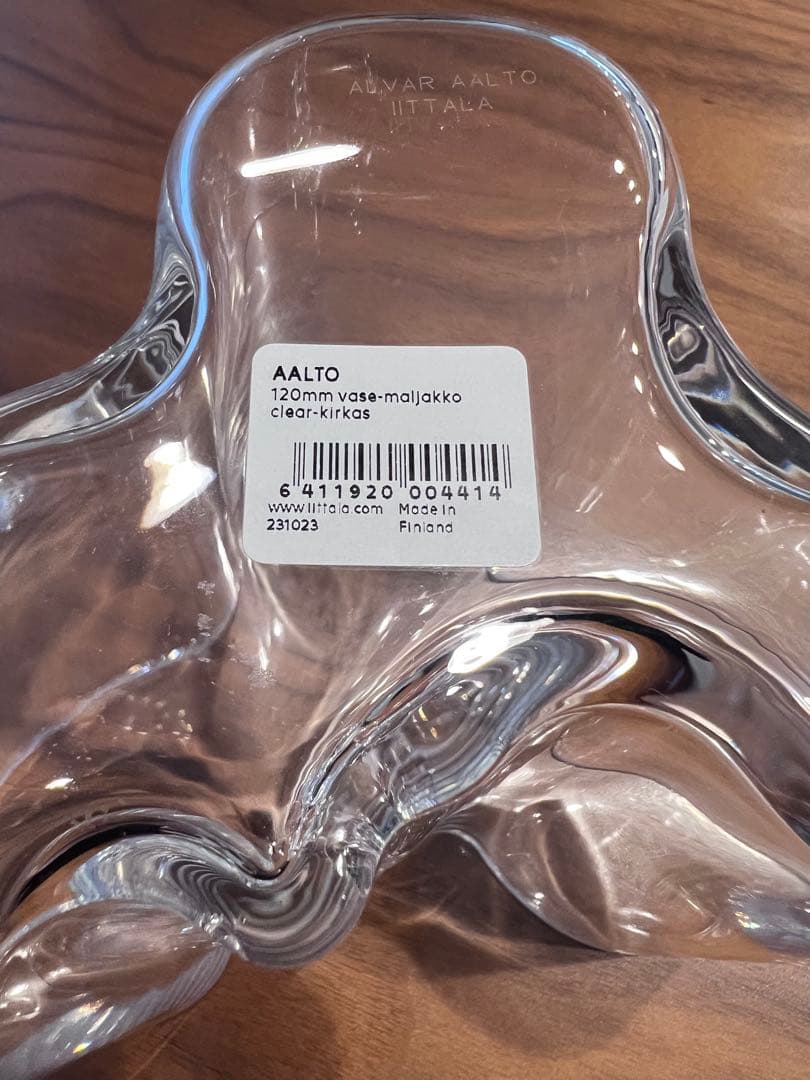  アルヴァ・アアルトコレクションベース120mm クリア 花瓶