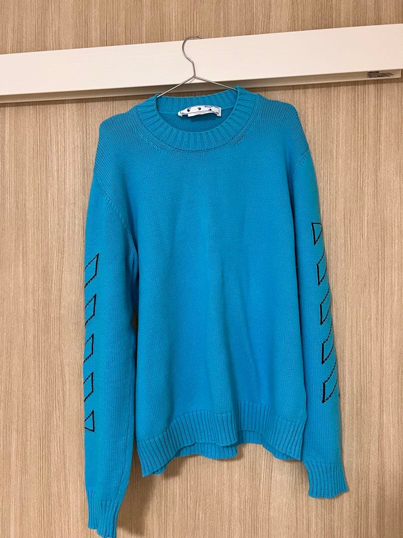 美品　Off-White オフホワイト　ニット　メンズ　XL