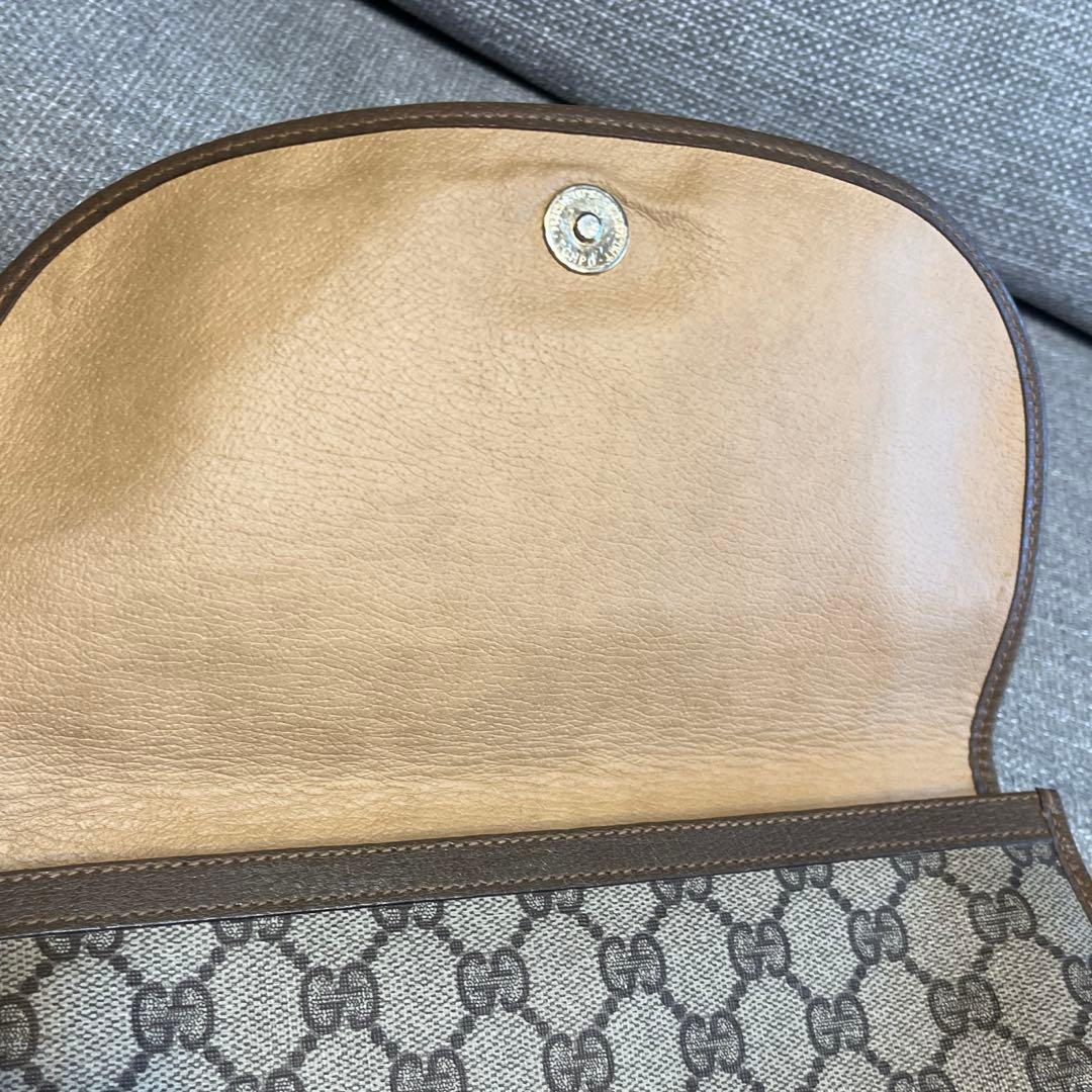 【GUCCI】オールドグッチ シェリーライン クラッチバッグ GG柄